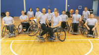 Latvijas ratiņbasketbola izlase.
Foto: Ratinbasketbols.lv