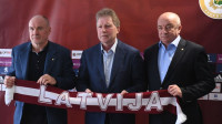 Guntis Indriksons, Aleksandrs Starkovs un Jānis Mežeckis
Foto: Romāns Kokšarovs/F64
