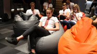 Ieva Maļuka (priekšplānā). Foto: Romāns Kokšarovs/f64
