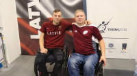 Dmitrijs Valainis (no kreisās) un Oļegs Garkuls-Gurevičs. Foto: Latvijas Paralimpiskā komiteja
