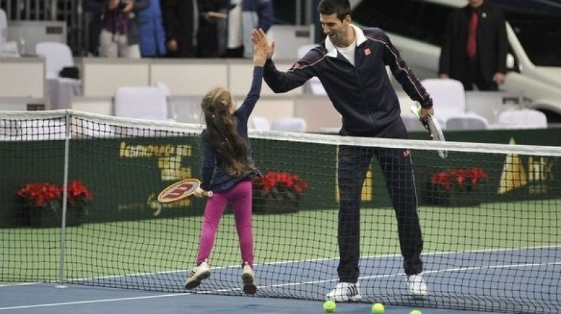 Novāks Džokovičs 2012. gada 14. novembrī Bratislavā
Foto: AFP/Scanpix