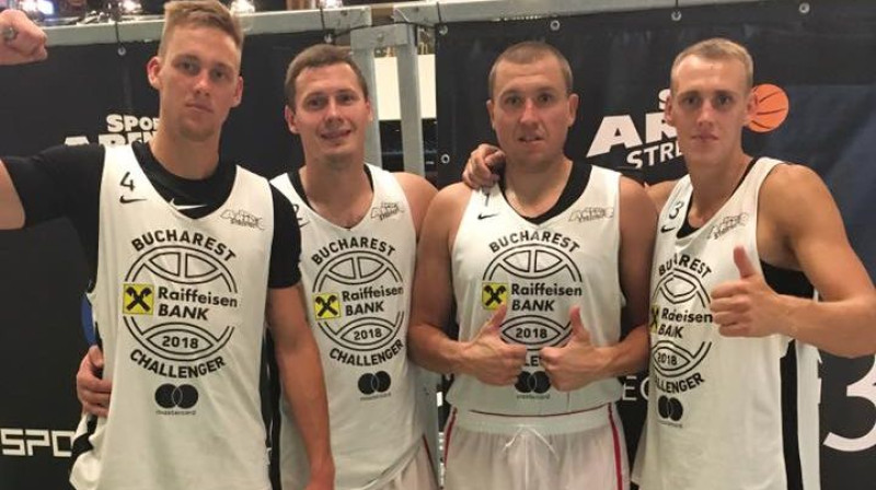 Latvijas 3x3 basketbolisti Bukarestē
Foto: N.Mieža Facebook profils