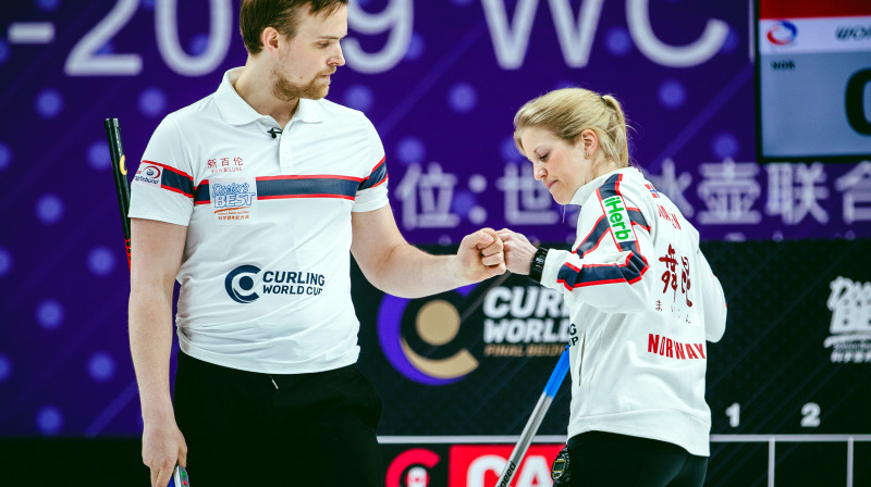 Kristīna Skasliena/Magnuss Nedrogotens
Norvēģijas jauktā pāra komanda
Kērlinga pasaules kausa 2019 fināla uzvarētāji
Foto: WCF/Céline Stucki