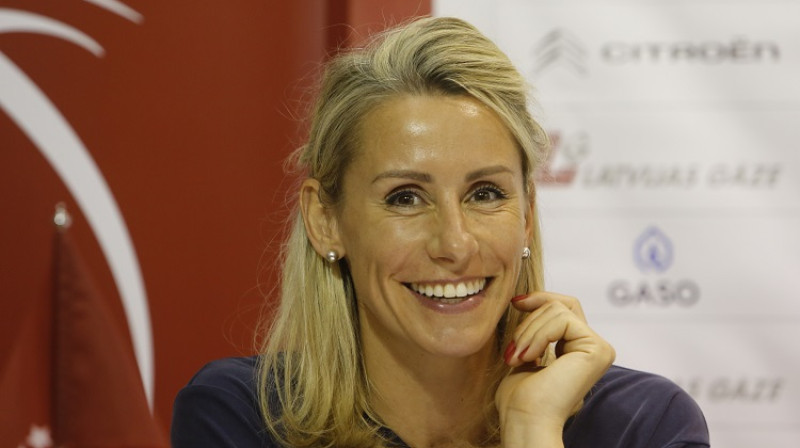Gunta Baško preses konferencē 2019. gada 20. maijā. Foto: Oksana Džadana, f64