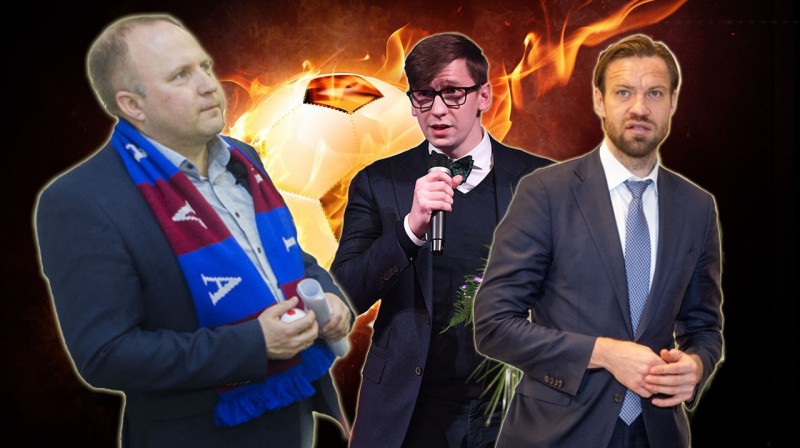 Māris Peilāns, Maksims Krivuņecs un Kaspars Gorkšs.