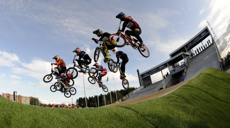 Eiropas čempionāts BMX vienās sacensībās pirmo reizi notika Valmierā