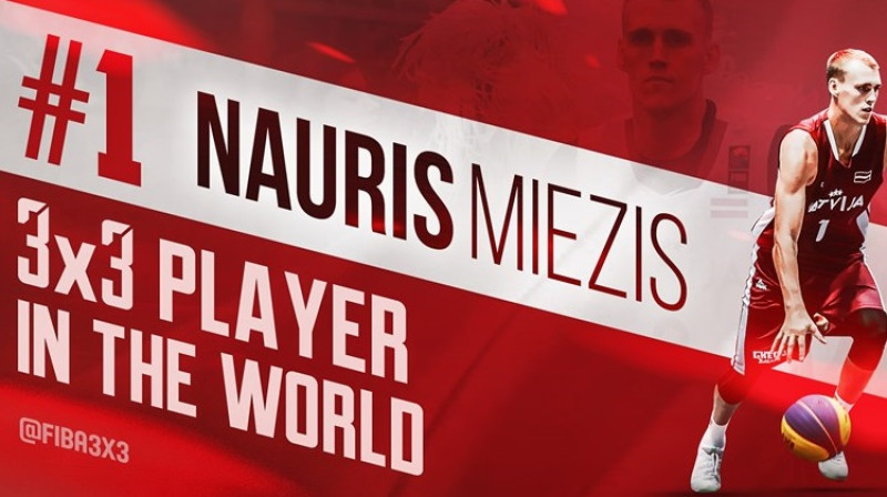 Nauris Miezis ir pasaules pirmais numurs 3x3 basketbolā. Foto: FIBA