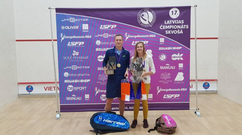 Latvijas čempioni Aleksandrs Pāvulāns un Baiba Lulle. Foto: corpmedialv.wordpress.com