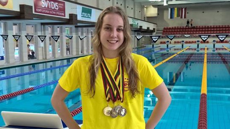 Arina Baikova. Foto: Latvijas Peldēšanas federācija