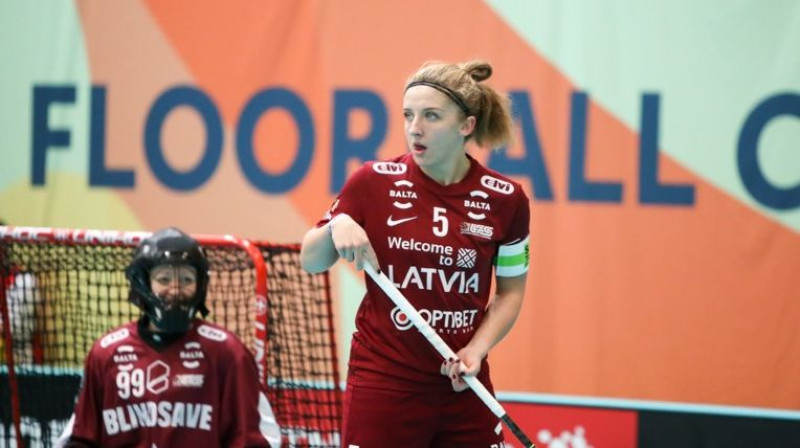 Latvijas izlases kapteine Elīza Elizabete Bērziņa
Foto: Ritvars Raits, Floorball.lv