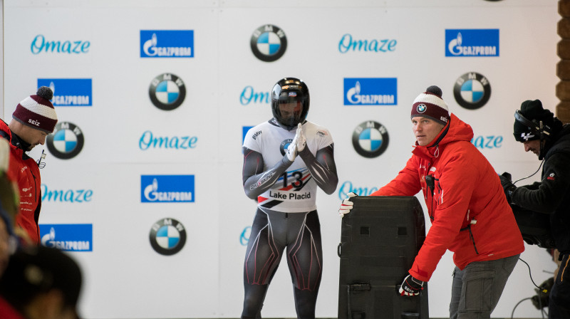 Martins Dukurs startā. Foto: Viesturs Lācis/bobslejs.lv