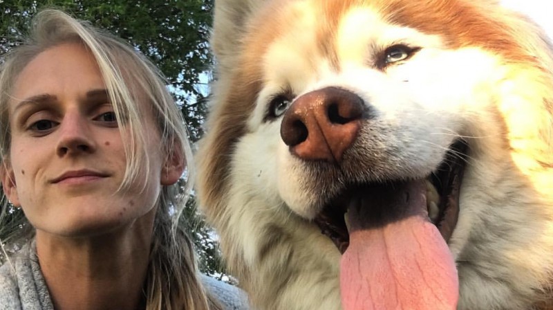 Gunta Vaičule un Dingo. Foto: instagram.com/guntavaicule