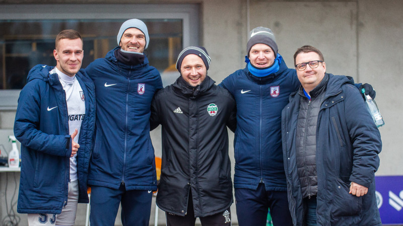 Aldis Trukšāns, Valērijs Redjko, Jurijs Ksenzovs, Dāvis Caune un Ainārs Tamisārs / Foto: Ivars Veiliņš