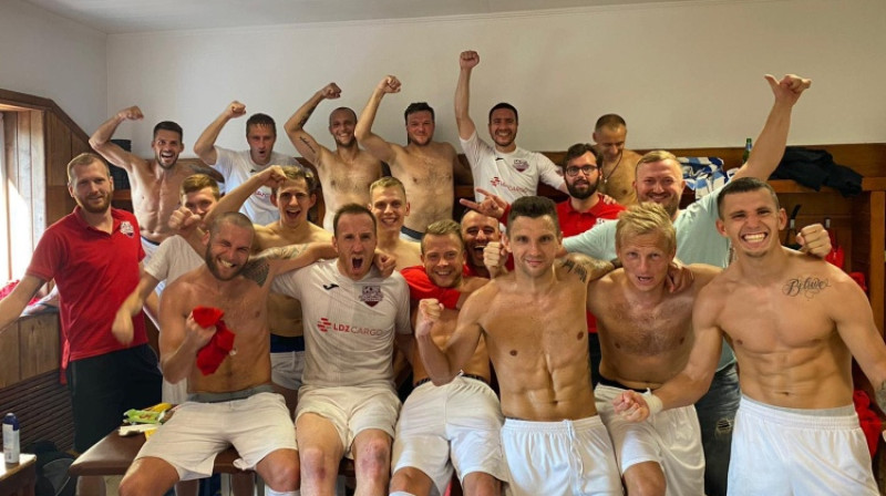 Daugavpils "Lokomotiv" spēlētāji. Foto: No Vernera Zalaka Facebook profila