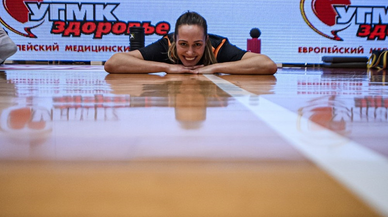 Karlīne Pilābere 2021. gada 21. janvārī. Foto: FIBA