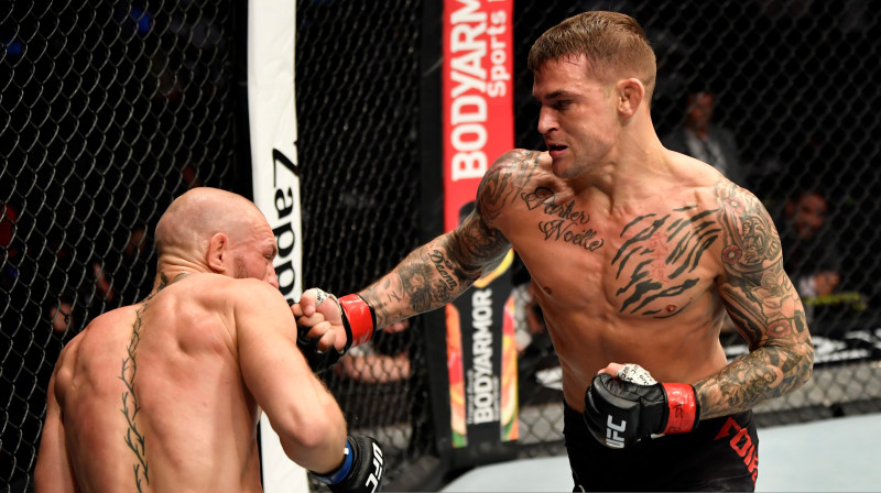 Dastins Porjē pret Konoru Makgregoru. Foto: USA Today Sports/Scanpix
