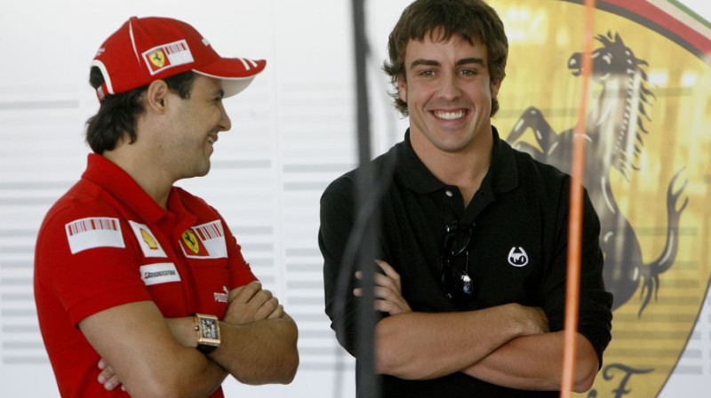 Felipe Masa un Fernando Alonso
Foto: AFP/Scanpix
