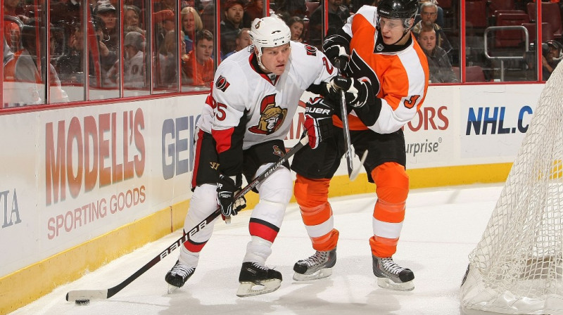 Oskars Bārtulis savā debijas spēlē NHL
Foto: AFP/Scanpix