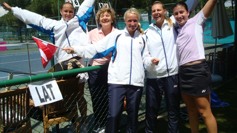 Latvijas tenisistes 
Foto: Ieva Matroze