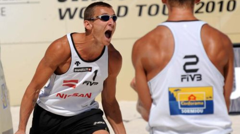 Mārtiņš Pļaviņš un Jānis Šmēdiņš
Foto: www.fivb.org