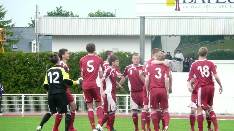 Latvijas U-19 izlase iepriekšējā atlases ciklā
Foto: www.fff.fr