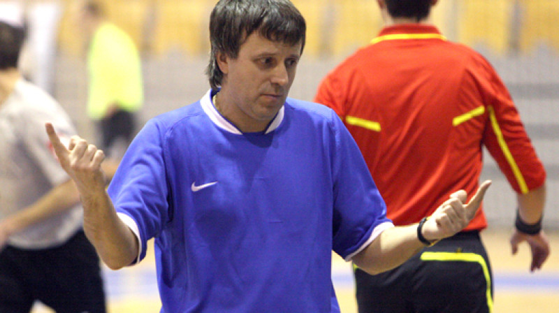 Aleksandrs Dibrivnijs pēc mača bija ļoti sarūgtināts
Foto: Renārs Buivids