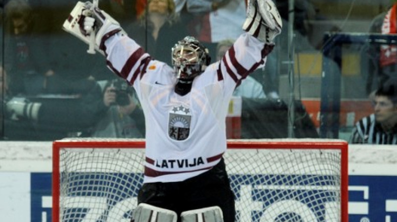 Edgars Masaļskis pēc uzvaras pār Šveici.
Foto: Romāns Kokšarovs, Sporta Avīze, f64
