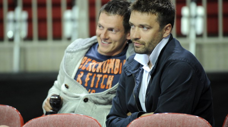 Jānis Blūms un Kristaps Janičenoks
Foto: Romāns Kokšarovs, Sporta Avīze, f64
