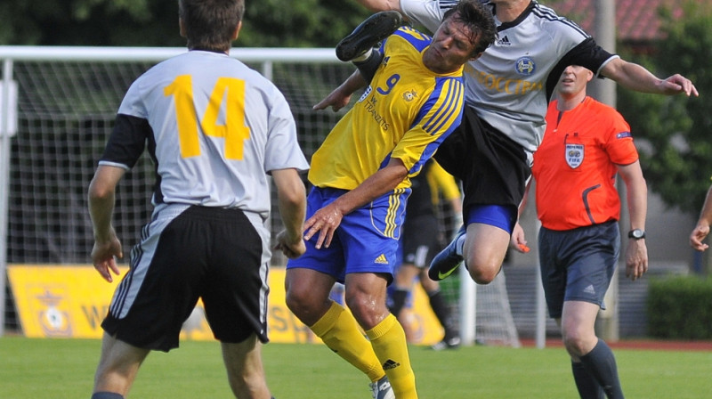 Epizode no "Ventspils" - "BATE" pirmās spēles
Foto: Romualds Vambuts, eSports.lv