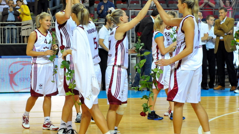 Latvijas sieviešu basketbola valstsvienība Rīgā aizvadīs pēdējās pārbaudes spēles pirms Eiropas čempionāta finālturnīra.
Foto: Romualds Vambuts, Sportacentrs.com
