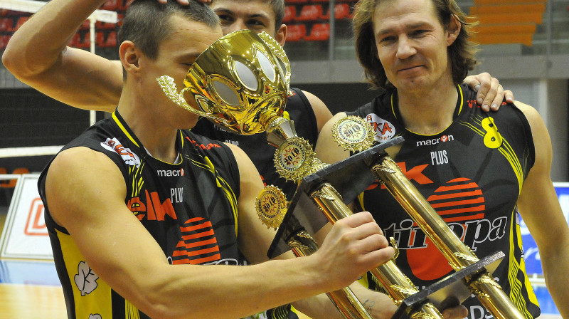 "Poliurs / Ozolnieki" volejbolisti kausu izcīnīja pirms gada
Foto: Romualds Vambuts, Sportacentrs.com