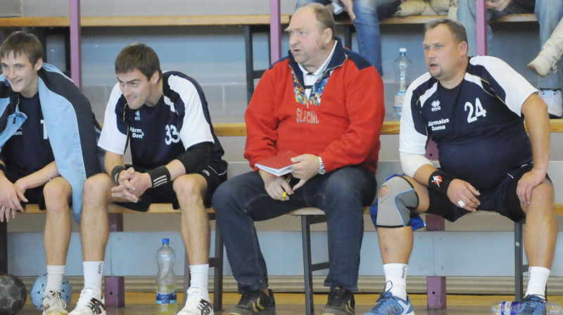 Artis Laganovskis (no kreisās), Jānis Valeiko un Gints Korzāns 
Foto: Jānis Slišāns