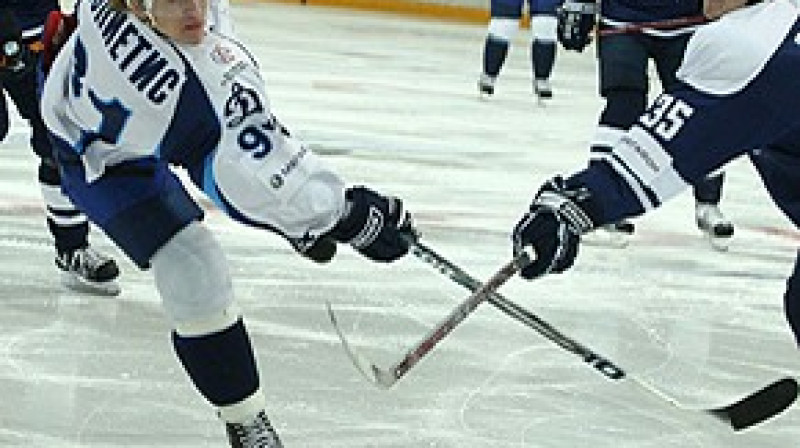 Kaspars Saulietis Minskas "Dinamo" rindās.
Foto: hcdinamo.org