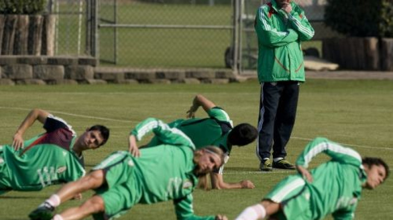 Svens Gorans Eriksons Meksikas izlases treniņā
Foto: AP