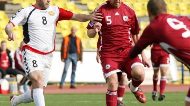 Ar bumbu Juris Laizāns (centrā)
Foto: LFF