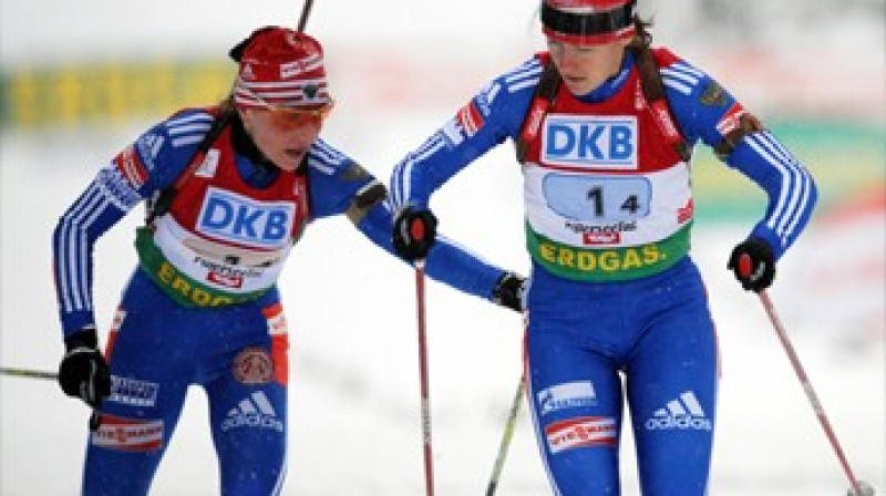 Albina Ahatova un Jekaterina Jurjeva
Foto: AFP/Scanpix