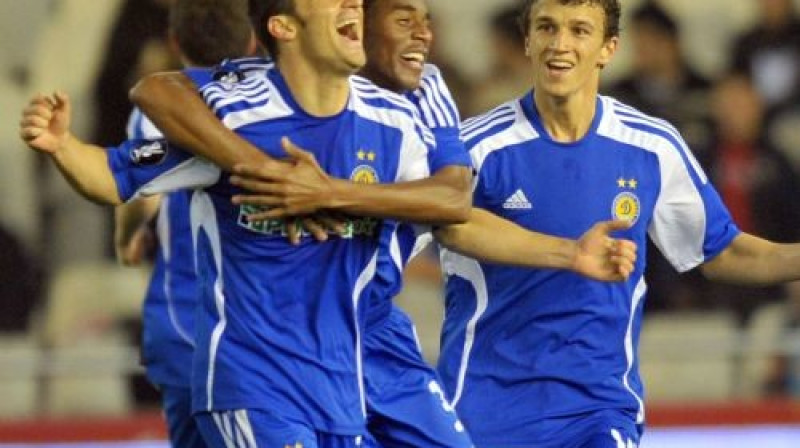 "Dynamo" atzīmē vārtu guvumu
Foto: AFP