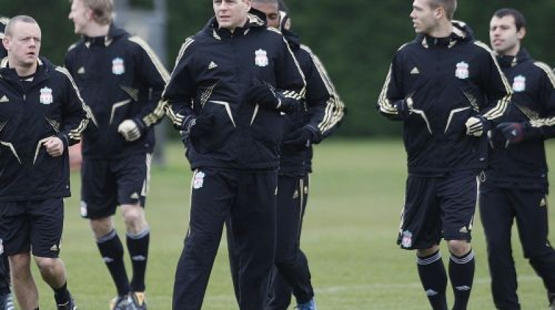 "Liverpool" futbolisti treniņa laikā
Foto: AFP