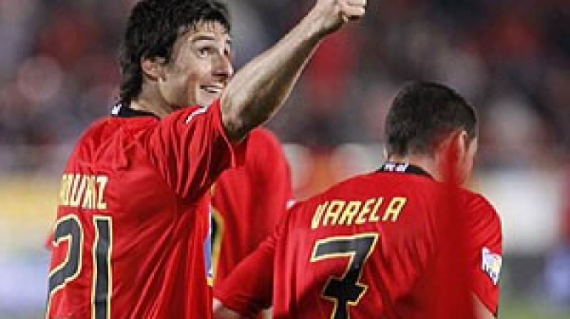 Adurizs (pa kreisi) "Mallorca" labā guva pirmos vārtus
Foto: marca.com