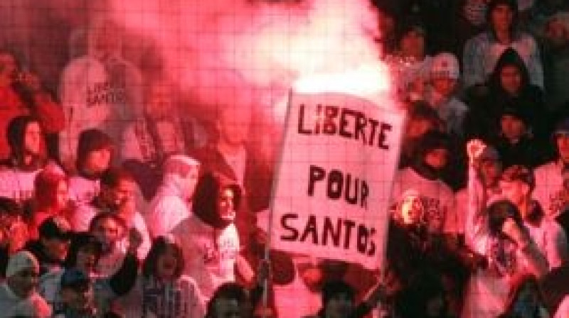 Marseļas "Olympique" atbalstītāji
Foto: AP