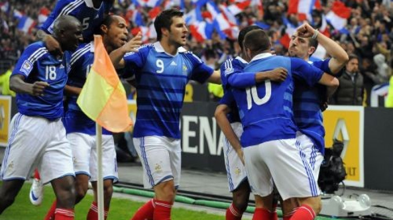 Francūži atzīmē gūtos vārtus
Foto: AFP