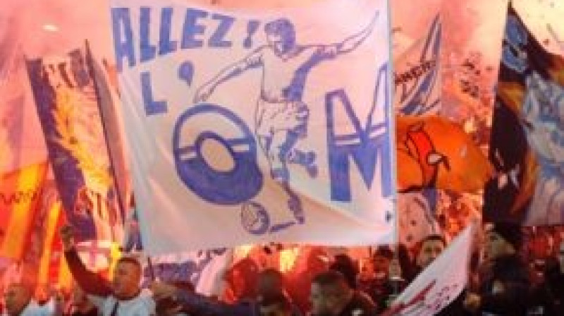 Marseļas "Olympique" fani
Foto: AFP/Scanpix
