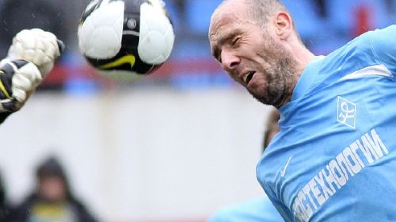 Jans Kollers guva pirmos vārtus pret "Khimki"
Foto: ITAR-TASS