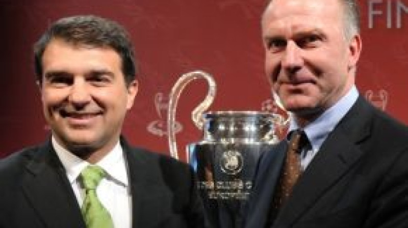 Žoans Laporta (no kreisās) un Karls Haincs Rumenige
Foto: AFP