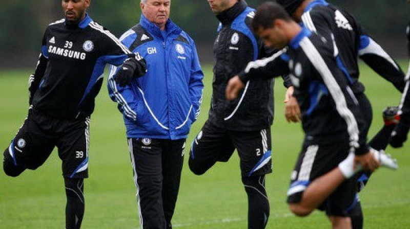 "Chelsea" pirmsspēles treniņā
Foto: AP