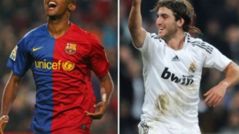 Samjuels Eto`O ("Barcelona") un Gonzalo Iguains (Madrides "Real")
Foto: AFP