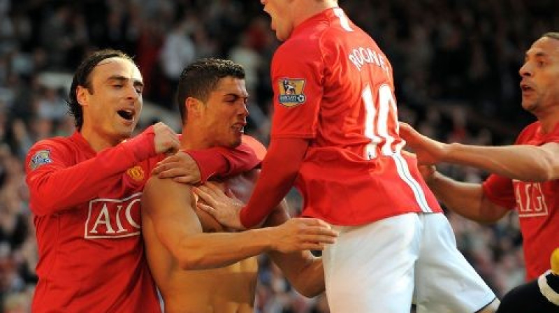 ''Manchester United'' spēlētāju prieks
Foto: AP