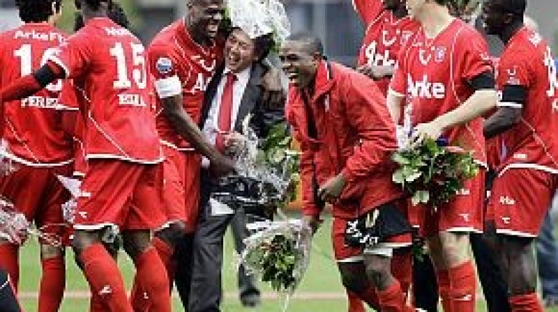 Pagājušajā sezonā ''FC Twente'' ieguva 2. vietu. Vai šogad būs pirmā?
Foto: AFP/Scanpix