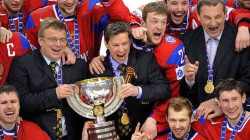 Krievijas izlase - 2009. gada pasaules čempione!
Foto: AFP