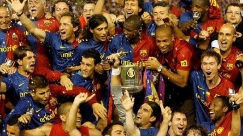 "Barcelona" futbolisti 
Foto: SCANPIX SWEDEN